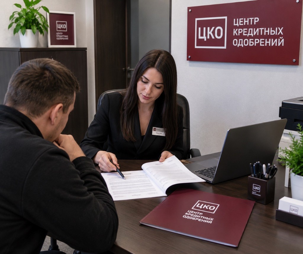 Подписание договора в офисе Центра кредитных одобрений